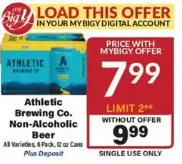 Big Y Athletic Brewing Co. Non-Alcoholic Beer offer