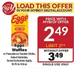 Big Y Eggos waffles offer