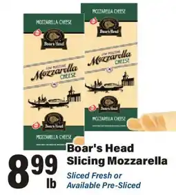 Big Y Boar's Head Slicing Mozzarella offer