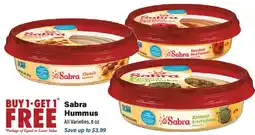 Big Y Sabra Hummus offer