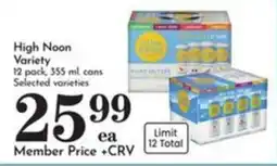 Pavilions High Noon Variety offer