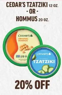 Central Market Cedar's tzatziki or hommus offer