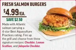 Central Market Fresh Salmon Burgers offer