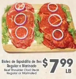 Arteagas Food Center Beef Shoulder Clod Steak offer