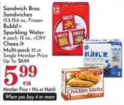 Pavilions Sandwich Bros. Sandwiches offer