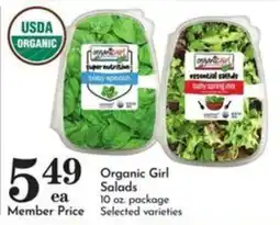 Pavilions Organic Girl Salads offer