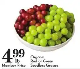 Pavilions Organic Red or Green Seedless Grapes offer