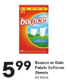 Bounce or Gain Fabric Softener Sheets