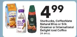 Coborn's Starbucks CoffeeMate Natural Bliss or Silk Creamer or International Delight Iced Coffee offer