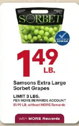 Coborn's Samsons Extra Large Sorbet Grapes offer