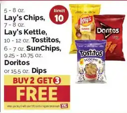 Harris Teeter Lay's Chips, Lay's Kettle, Tostitos, SunChips, Doritos Dips offer