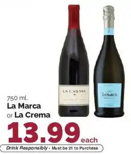 Harris Teeter La Marca or La Crema offer
