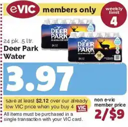 Harris Teeter Deer Park Water offer