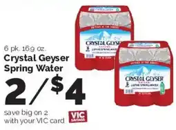 Harris Teeter Crystal Geyser Spring Water offer