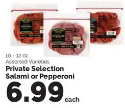 Harris Teeter Private Selection Salami or Pepperoni offer