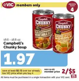 Harris Teeter Campbell's Chunky Soup offer