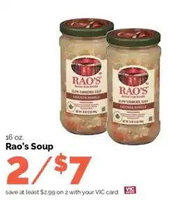 Harris Teeter Rao's Soup offer