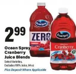 Big Y Ocean Spray cranberry juice blends offer