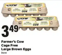 Big Y Farmer's Cow cage free large brown eggs offer