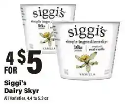 Big Y Siggis Dairy Skyr offer