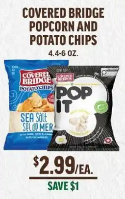 Central Market Covered Bridge popcorn and potato chips offer
