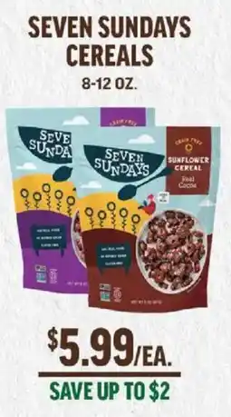 Central Market Seven Sundays cereals offer