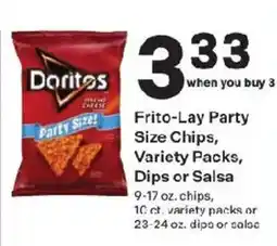 Coborn's Doritos Frito-Lay Party Size Chips, Variety Packs, Dips or Salsa offer