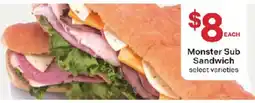Coborn's Monster Sub Sandwich offer