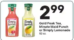 Coborn's Gold Peak Tea, Minute Maid Punch or Simply Lemonade offer