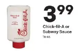 Coborn's Chick-fil-A or Subway Sauce offer