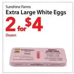 Three Guys from Brooklyn Sunshine Farms Extra Large White Eggs offer