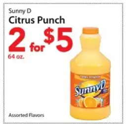 Three Guys from Brooklyn Sunny D Citrus Punch offer