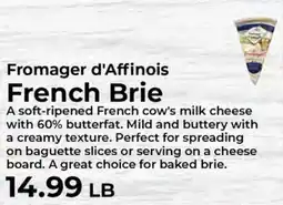 Sunset Foods Fromager d'Affinois French Brie offer