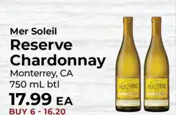 Sunset Foods Mer Soleil Reserve Chardonnay offer
