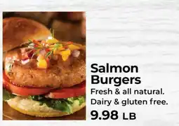 Sunset Foods Salmon Burgers offer