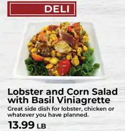 Sunset Foods Lobster and Corn Salad with Basil Viniagrette offer