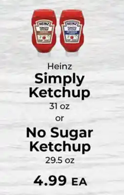Sunset Foods Heinz Simply Ketchup or No Sugar Ketchup offer