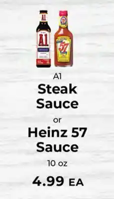 Sunset Foods A1 Steak Sauce or Heinz 57 Sauce offer