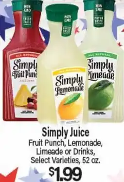 Angelo Caputo's Fresh Market Simply Juice Fruit Punch, Lemonade, Limeade or Drinks offer