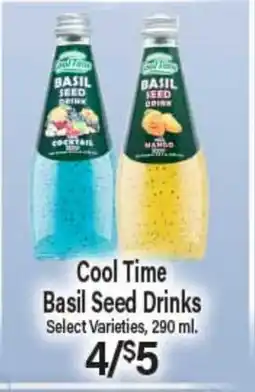 Angelo Caputo's Fresh Market Cool Time Basil Seed Drinks offer