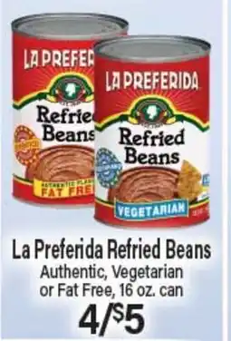 Angelo Caputo's Fresh Market La Preferida Refried Beans offer