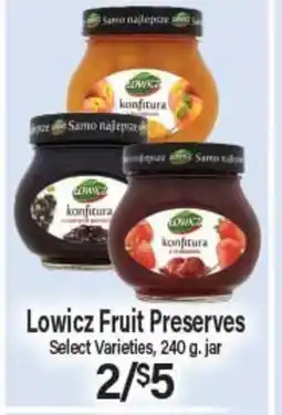Angelo Caputo's Fresh Market Lowicz Fruit Preserves offer