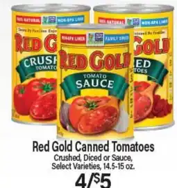 Angelo Caputo's Fresh Market Red Gold Canned Tomatoes offer