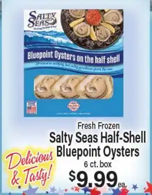 Angelo Caputo's Fresh Market Fresh Frozen Salty Seas Half-Shell Bluepoint Oysters offer