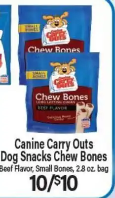 Angelo Caputo's Fresh Market Canine Carry Outs Dog Snacks Chew Bones offer