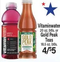 Angelo Caputo's Fresh Market Vitaminwater 20 oz. btls. or Gold Peak Teas 18.5 oz. btl offer