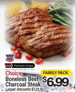 Angelo Caputo's Fresh Market Choice Boneless Beef Charcoal Steak offer