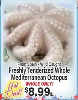 Angelo Caputo's Fresh Market From Spain - Wild Caught Freshly Tenderized Whole Mediterranean Octopus offer