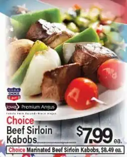 Angelo Caputo's Fresh Market Choice Marinated Beef Sirloin Kabobs offer