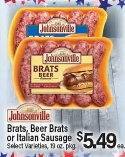 Angelo Caputo's Fresh Market Brats, Beer Brats or Italian Sausage offer